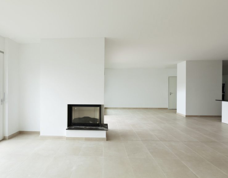 apartment, living room, view fireplace and kitchen